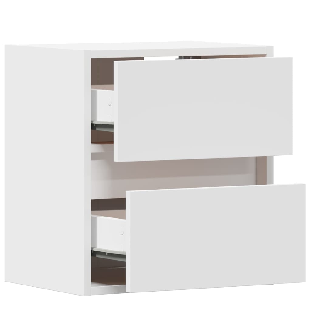 Zidni TV ormarići s LED svjetlima 2 kom bijeli 41 x 31 x 45 cm