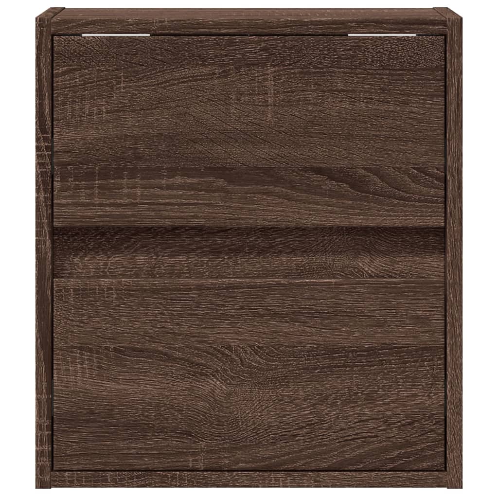 Zidni TV ormarić s LED svjetlima boja hrasta 41x31x45 cm Smeđa