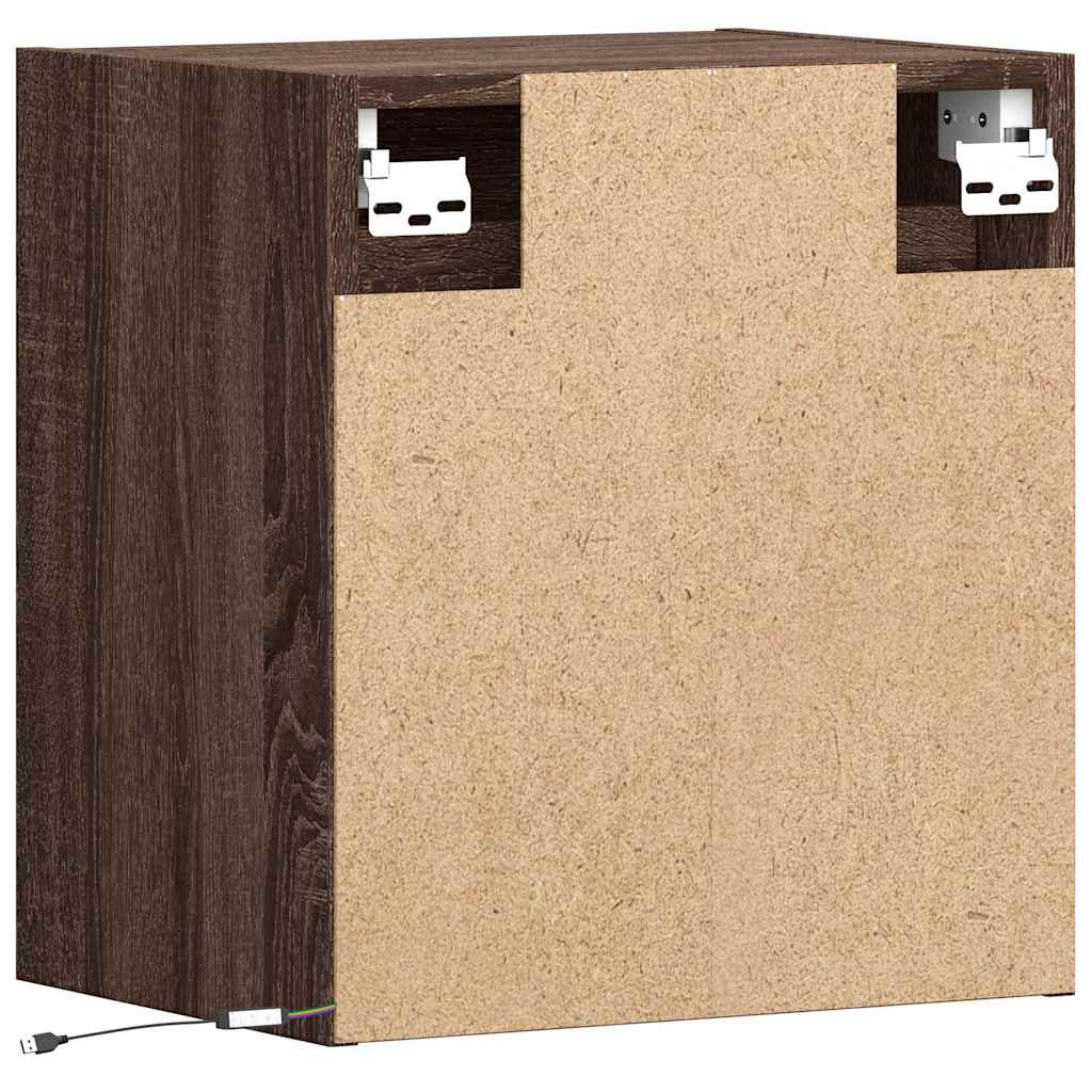 Zidni TV ormarići LED 2 kom boja smeđeg hrasta 41x31x45 cm