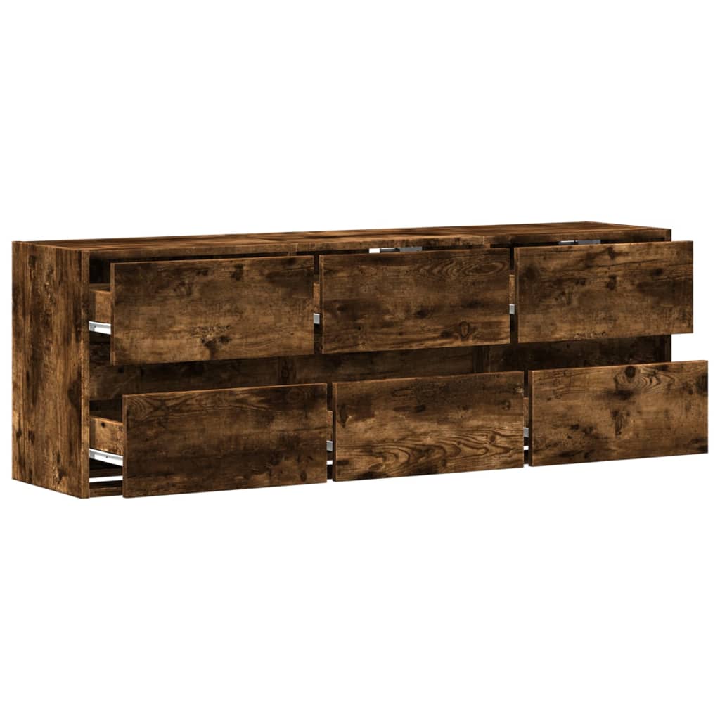 Zidni TV ormarić LED boja dimljenog hrasta 130x31x45 cm