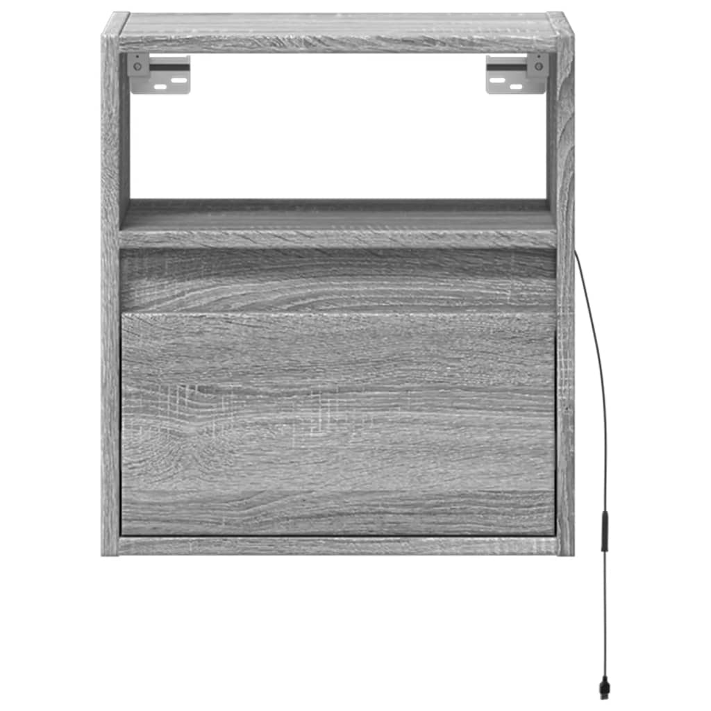 Zidni TV ormarići LED 2 kom siva boja hrasta 41x31x45 cm