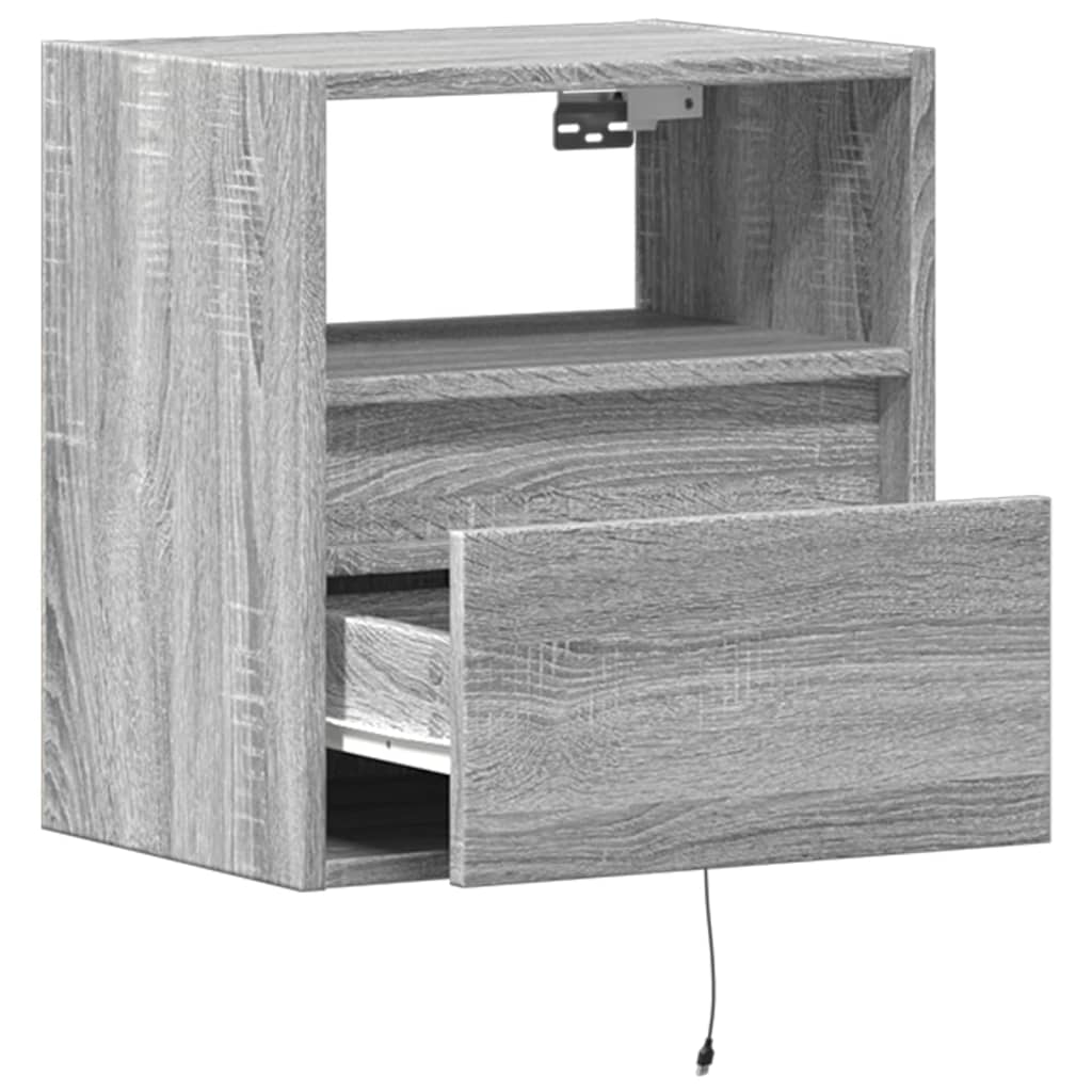 Zidni TV ormarići LED 2 kom siva boja hrasta 41x31x45 cm