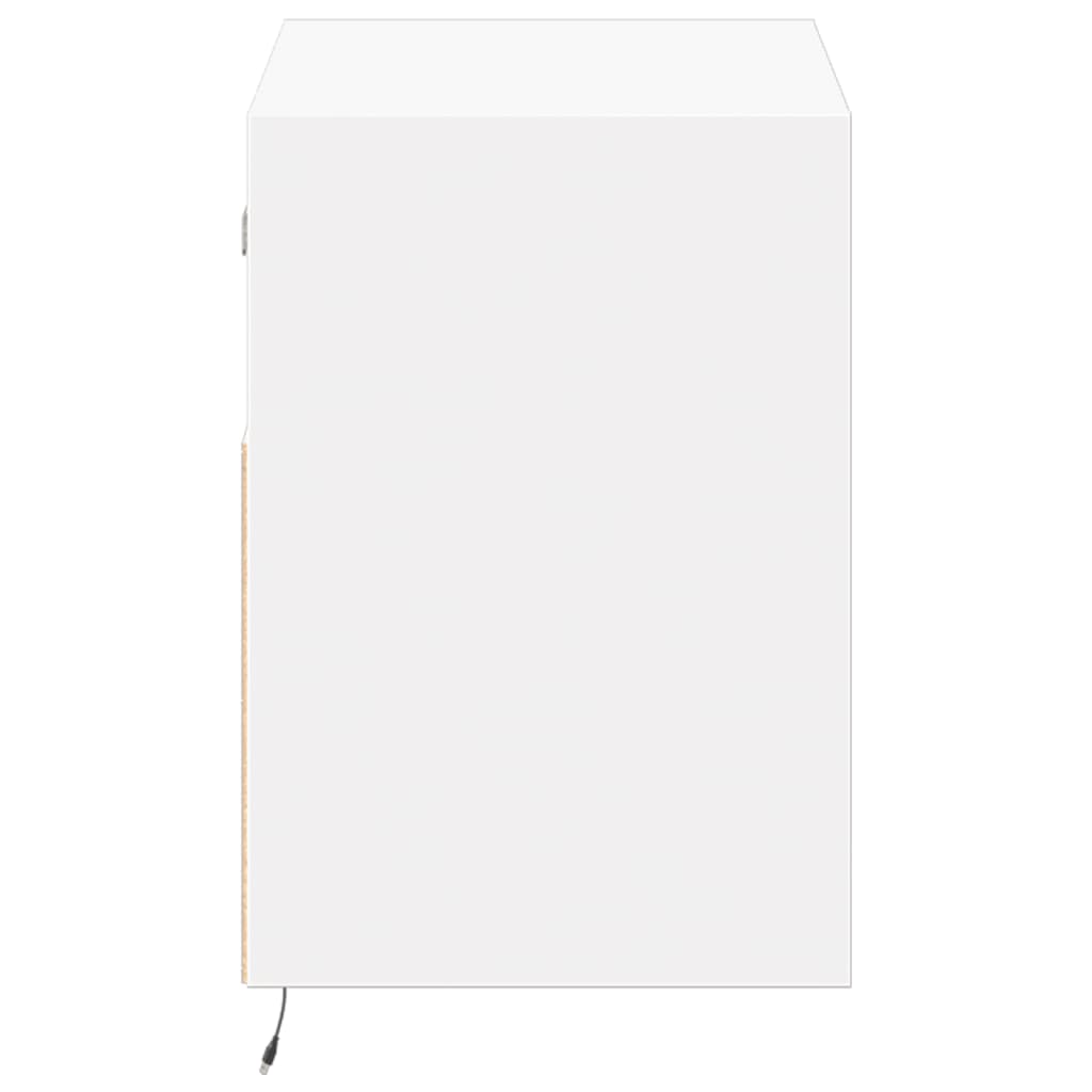 Zidni TV ormarić s LED svjetlima bijeli 80 x 31 x 45 cm