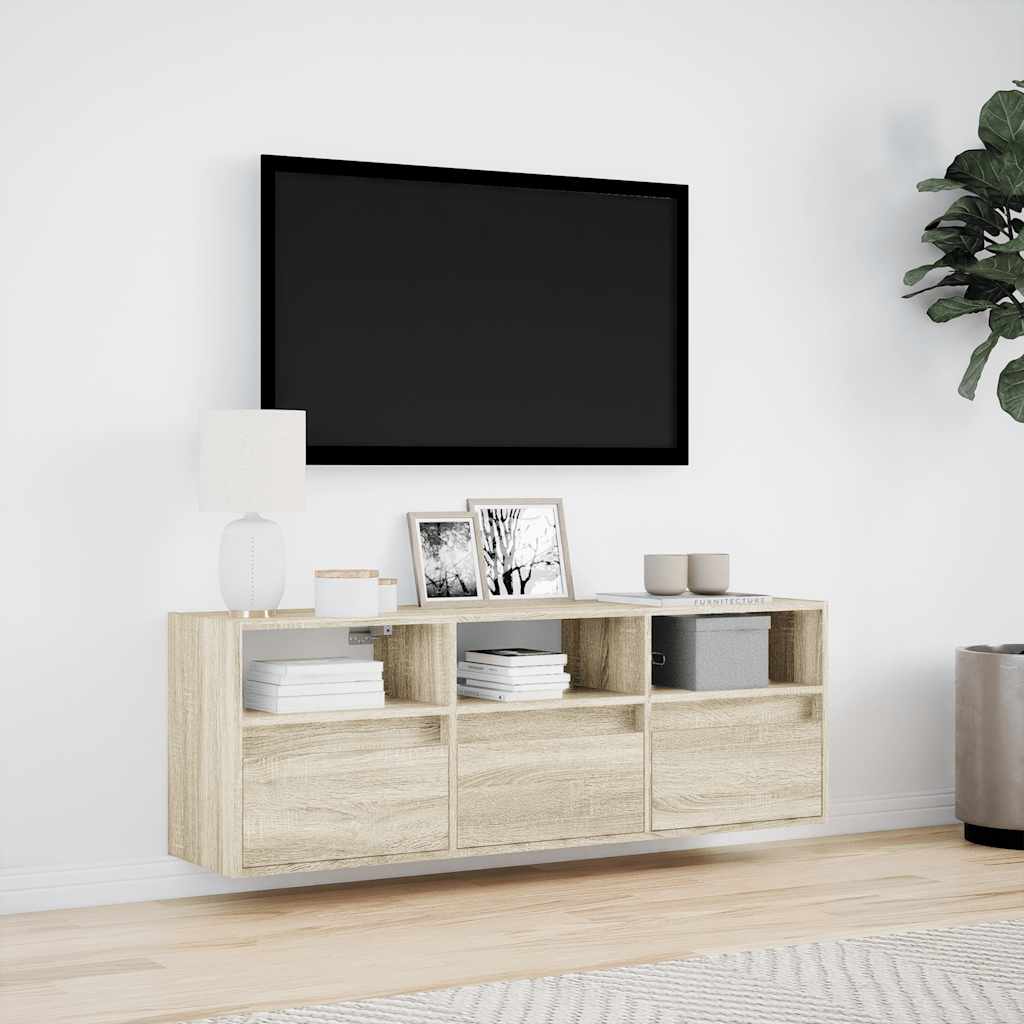 Zidni TV ormarić LED boja hrasta sonome 130 x 31 x 45 cm