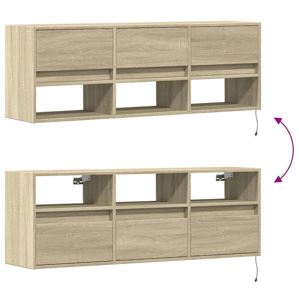 Zidni TV ormarić LED boja hrasta sonome 130 x 31 x 45 cm