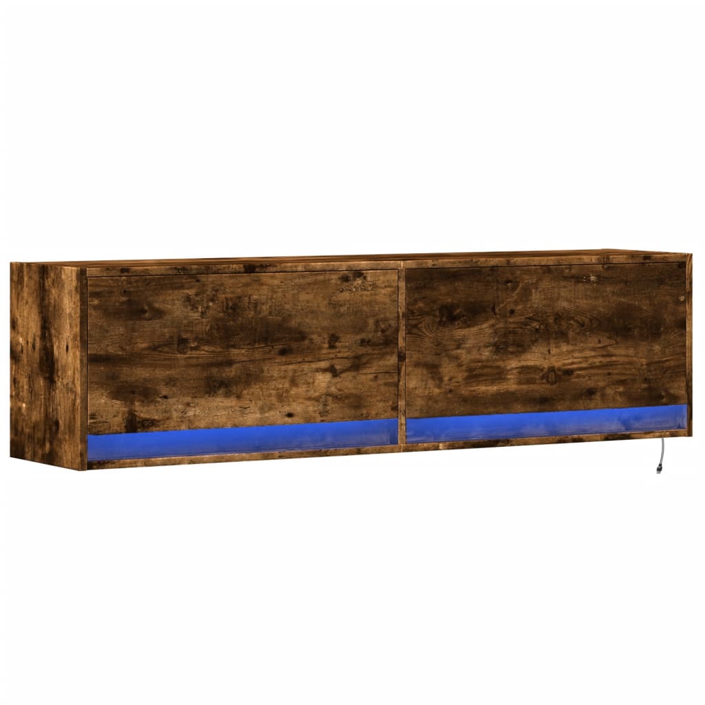 Zidni TV ormarić LED boja dimljenog hrasta 140x31x38 cm