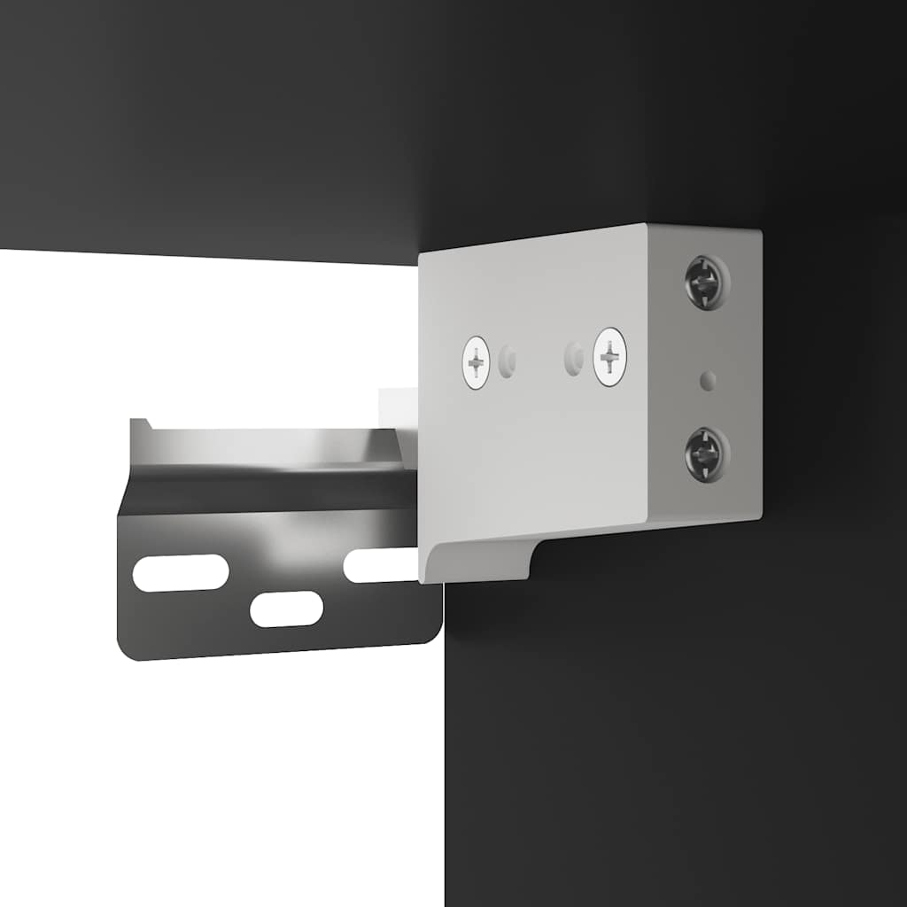 Zidni TV ormarić s LED svjetlima crni 135x31x39,5 cm