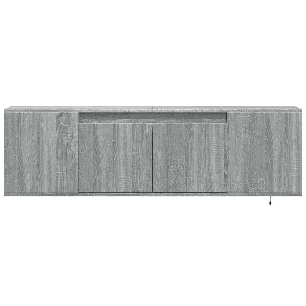 Zidni TV ormarić s LED svjetlima boja hrasta 135x31x39,5 cm