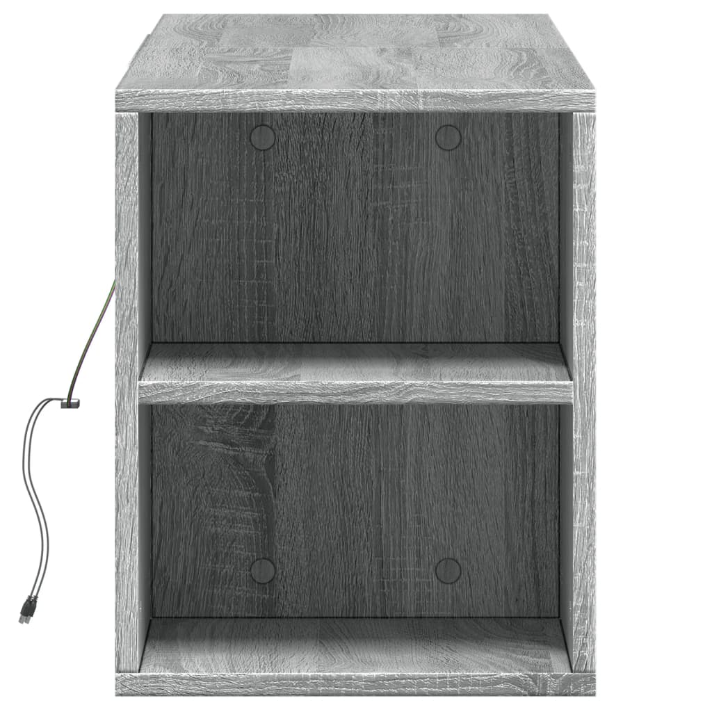 Zidni TV ormarić s LED svjetlima boja hrasta 135x31x39,5 cm