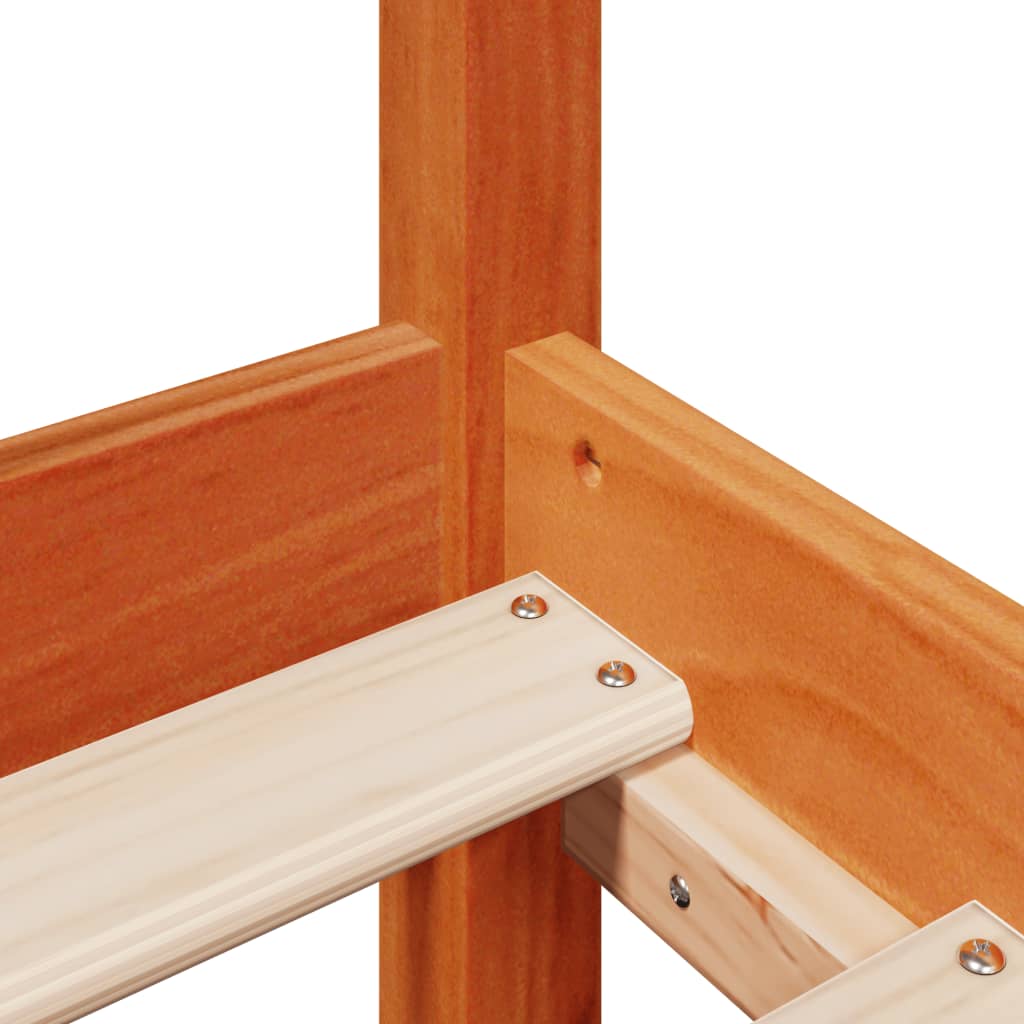 Okvir kreveta bez madraca voštano smeđi 150x200 cm od borovine