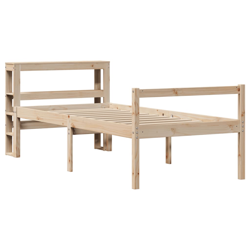 Krevet za starije s uzglavljem 75x190 cm od borovine