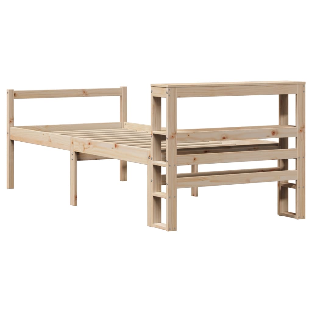 Krevet za starije s uzglavljem 75x190 cm od borovine
