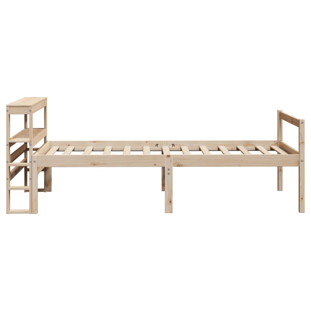 Krevet za starije s uzglavljem 90x190 cm od borovine