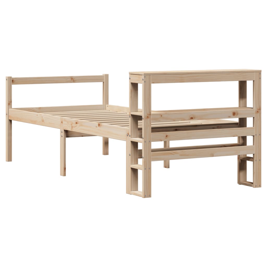 Krevet za starije s uzglavljem 90x190 cm od borovine