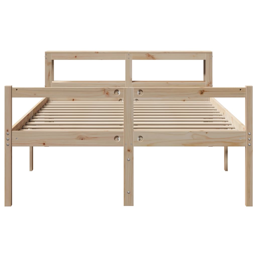 Krevet za starije s uzglavljem 140x190 cm od borovine