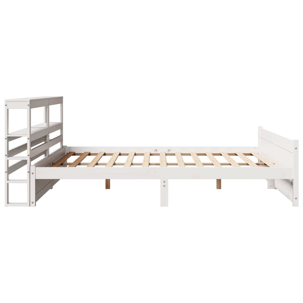 Okvir kreveta s uzglavljem bez madraca bijeli 180x200 cm