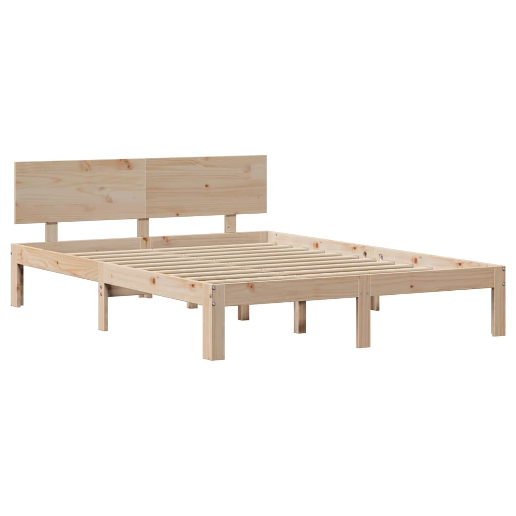 Okvir za krevet s uzglavljem 140x200 cm od masivne borovine