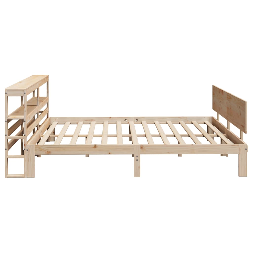 Okvir kreveta s uzglavljem 200 x 200 cm od masivne borovine