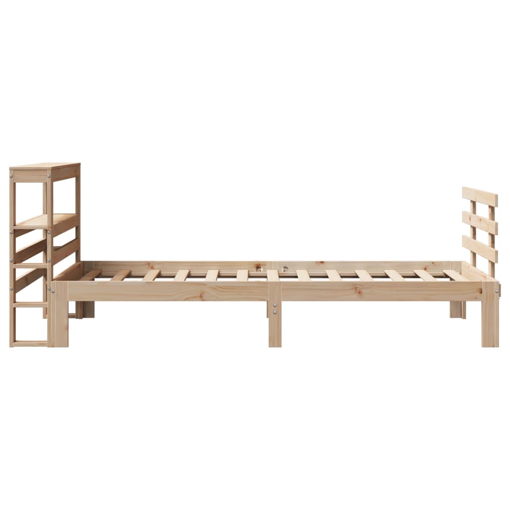 Okvir kreveta s uzglavljem 75x190 cm od borovine