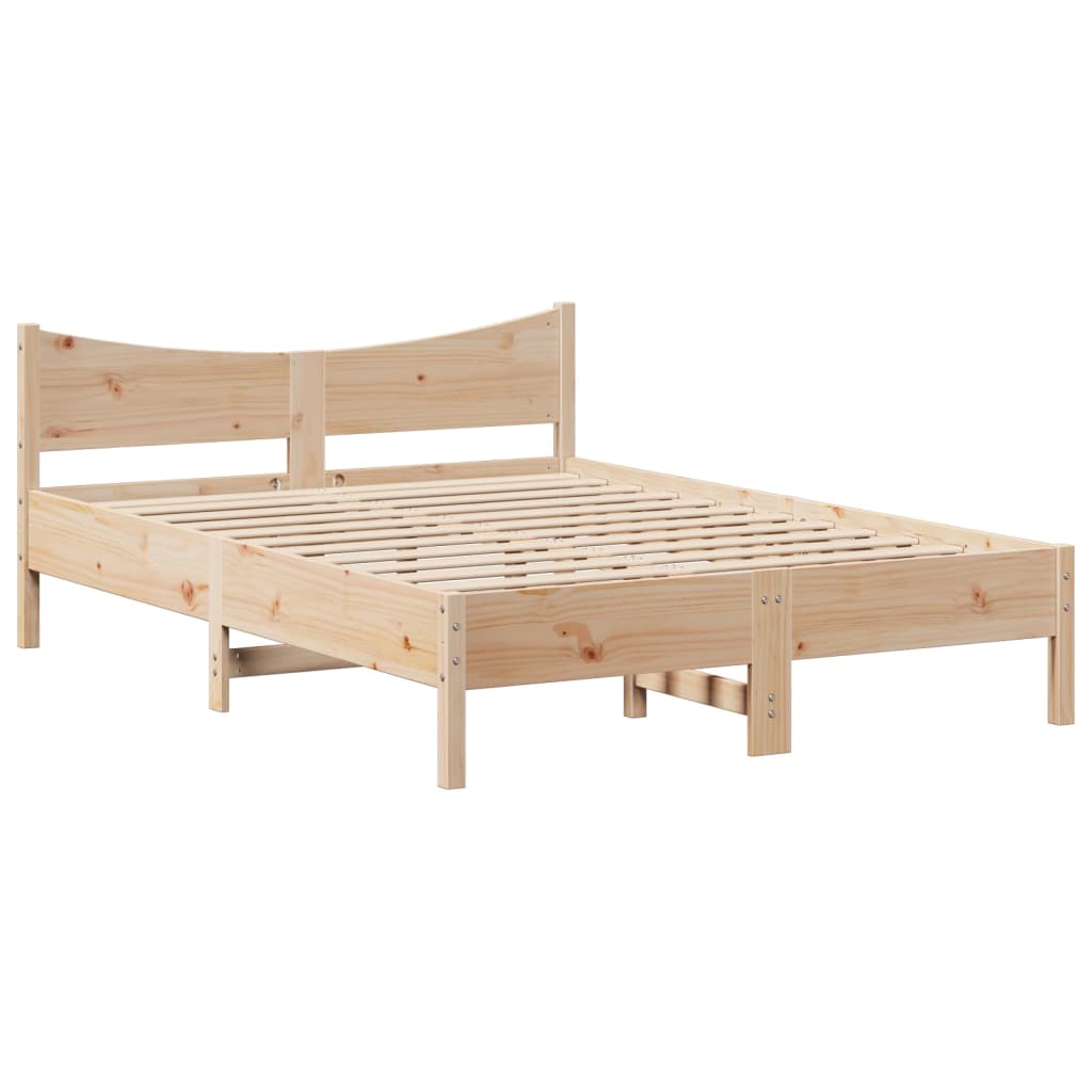 Okvir za krevet s uzglavljem 150 x 200 cm borovina