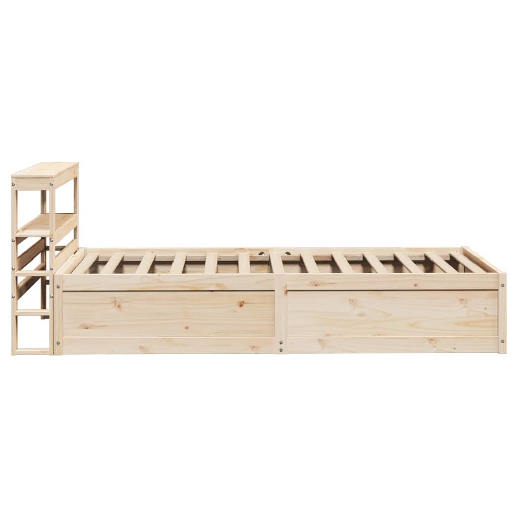 Okvir kreveta s uzglavljem 100 x 200 cm od masivne borovine