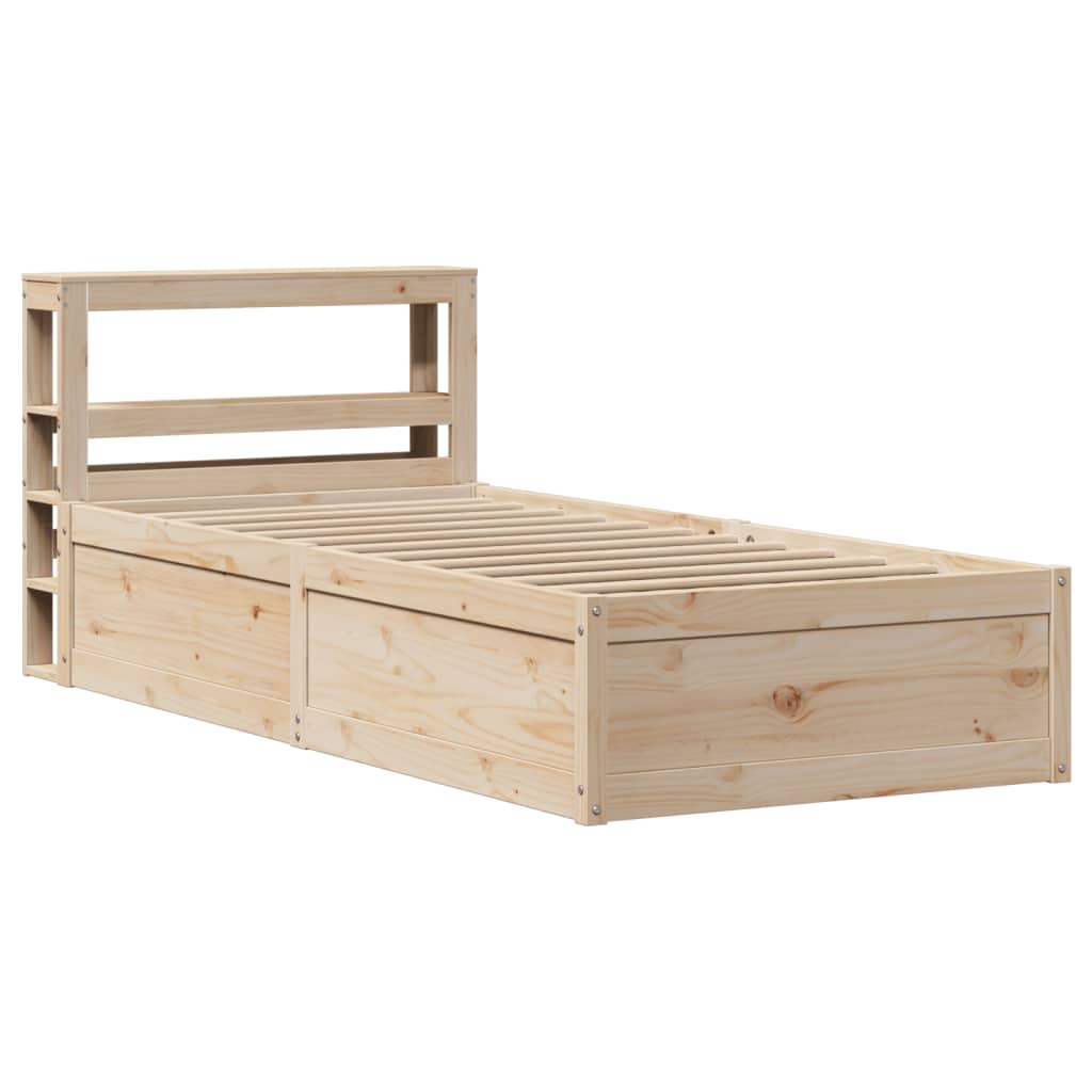 Okvir kreveta s uzglavljem 75x190 cm od borovine