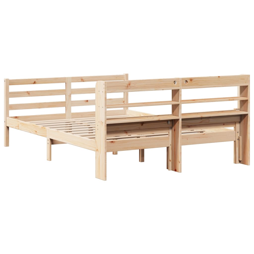 Okvir za krevet s uzglavljem 150 x 200 cm borovina