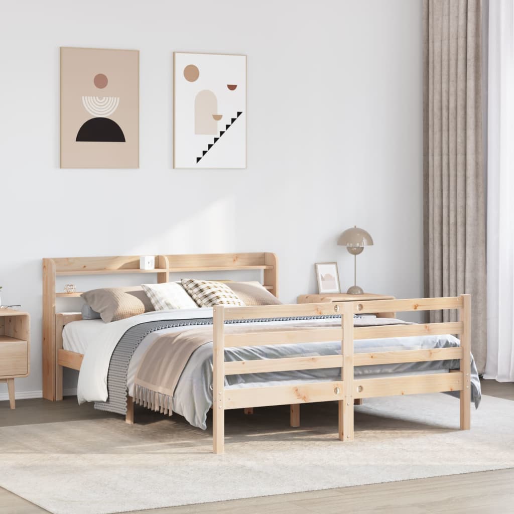 Okvir za krevet s uzglavljem 150 x 200 cm borovina