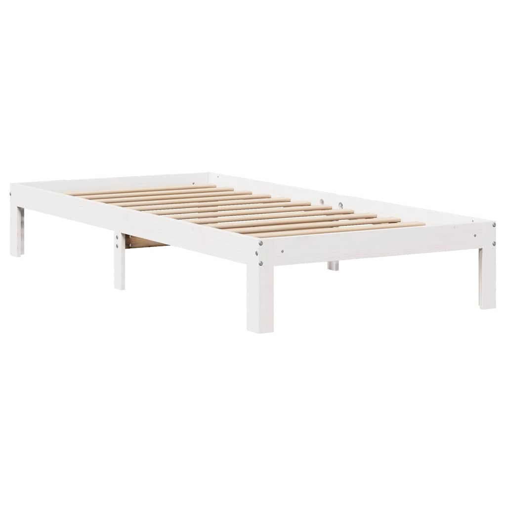 Okvir kreveta s uzglavljem bez madraca bijeli 90x200 cm