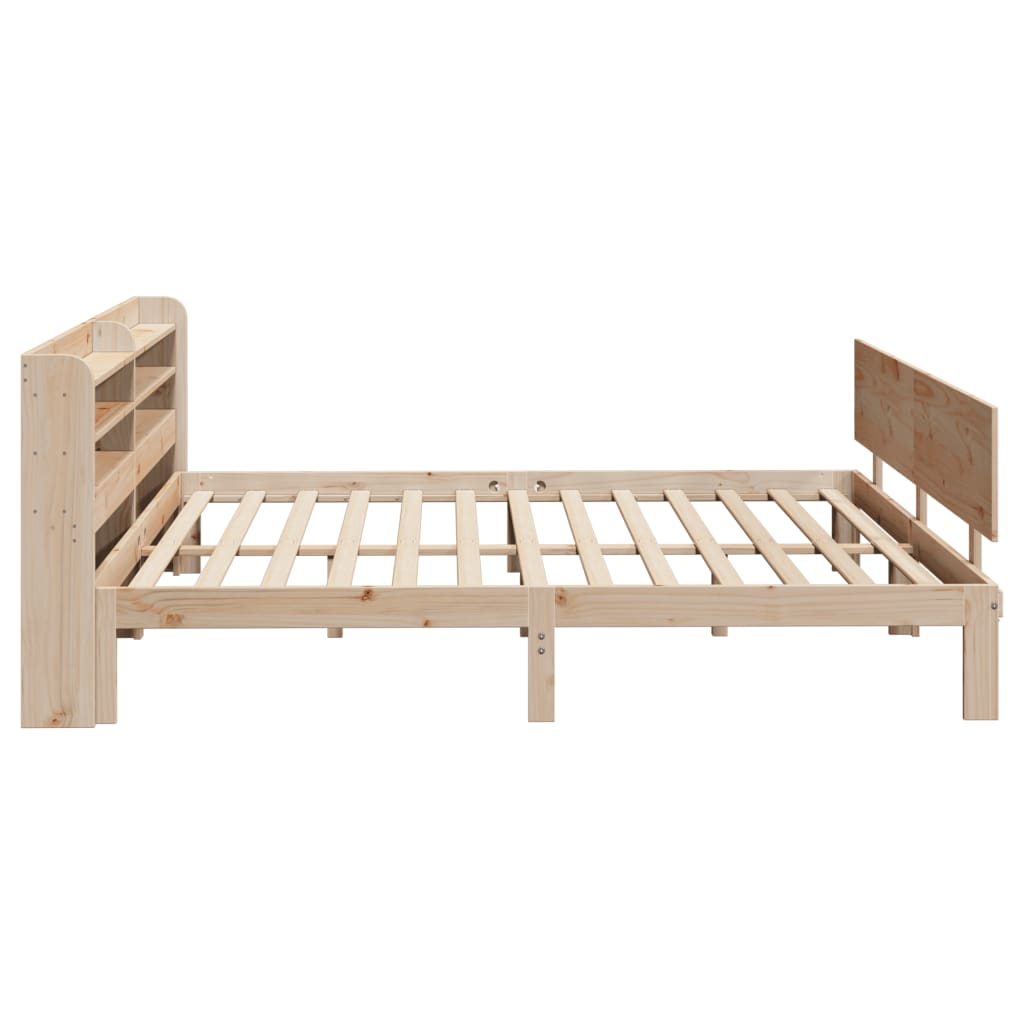 Okvir kreveta s uzglavljem 200 x 200 cm od masivne borovine