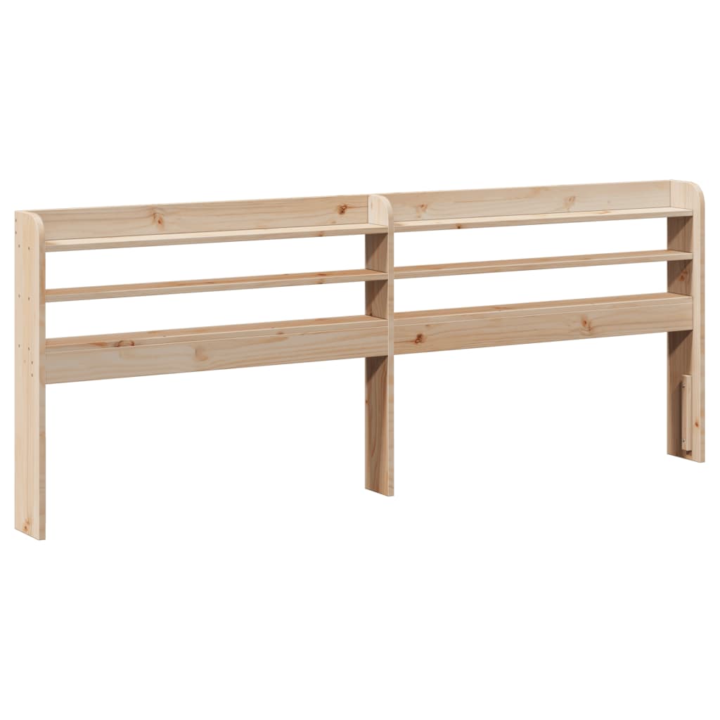 Okvir kreveta s uzglavljem 200 x 200 cm od masivne borovine
