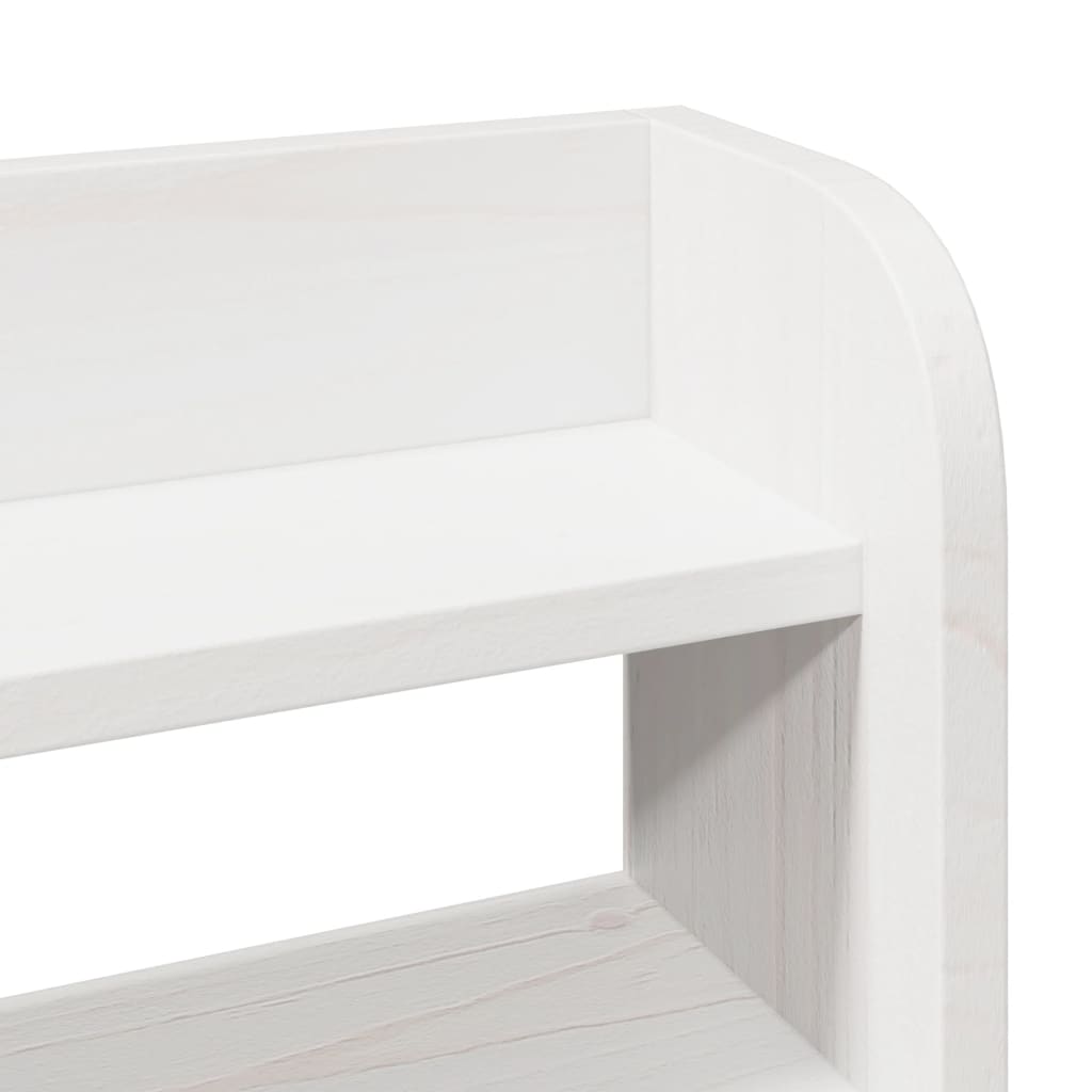 Okvir za krevet s uzglavljem bijeli 150 x 200 cm borovina