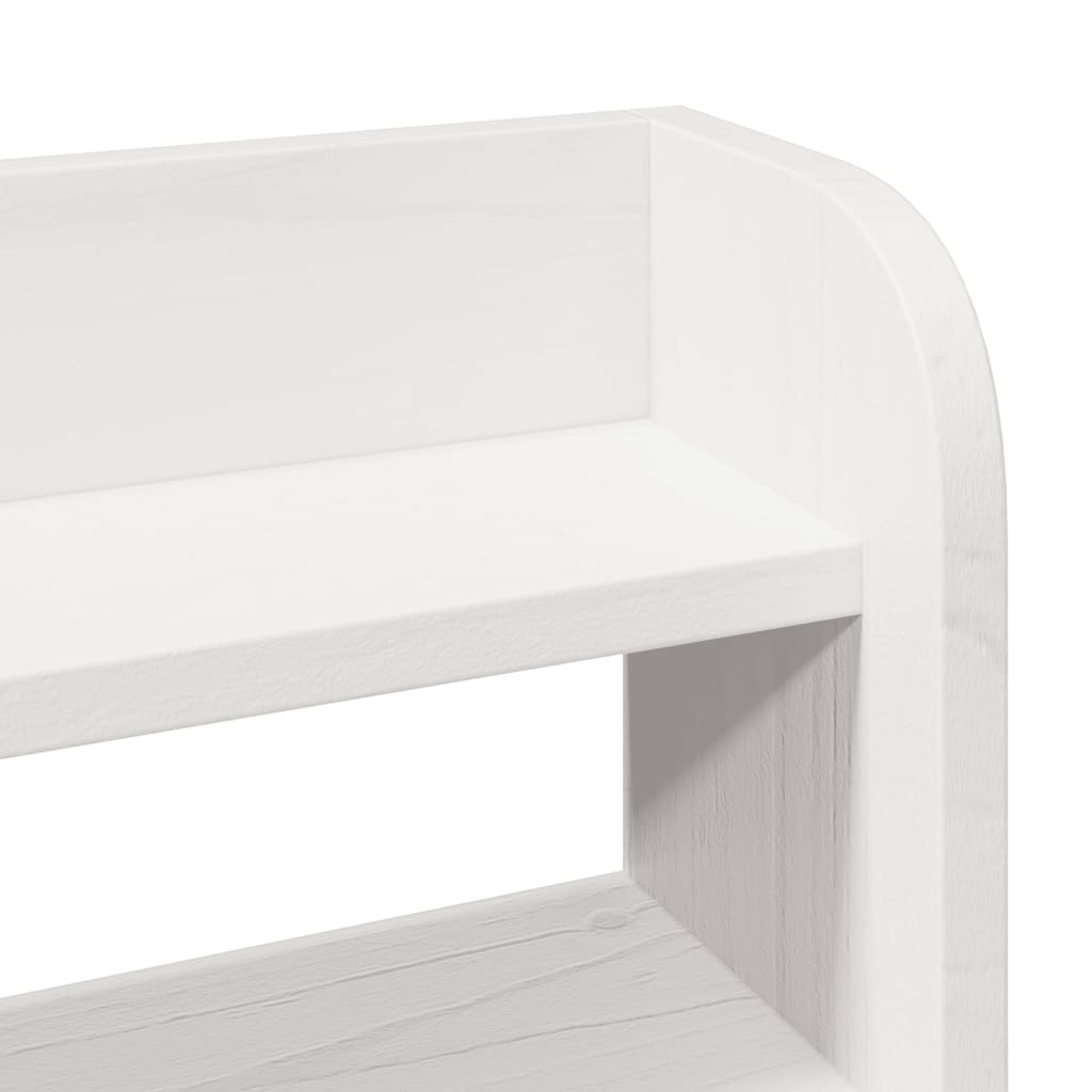 Okvir kreveta bez madraca bijeli 90 x 190 cm masivna borovina