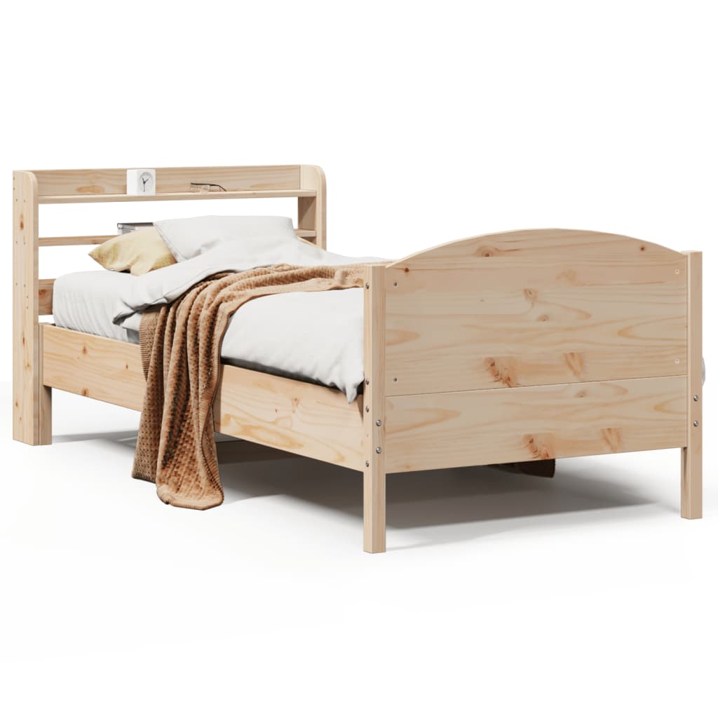 Okvir kreveta bez madraca 75 x 190 cm od masivne borovine