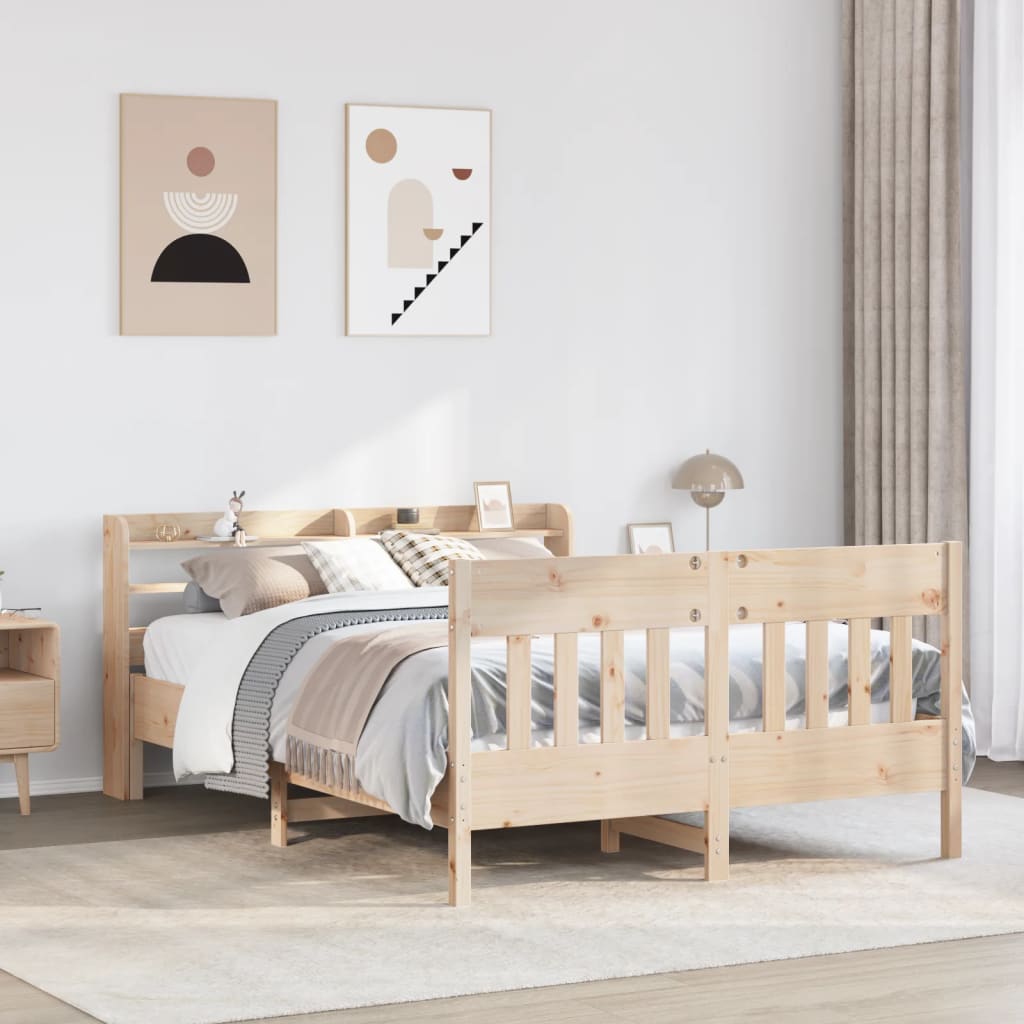 Okvir kreveta bez madraca 150 x 200 cm od masivne borovine