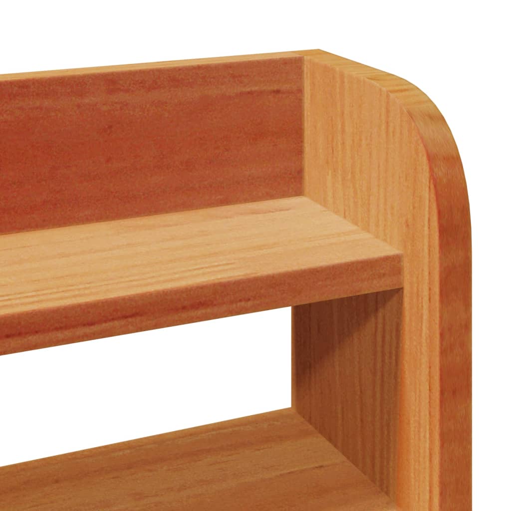 Okvir kreveta s uzglavljem voštano smeđi 135x190 cm od borovine