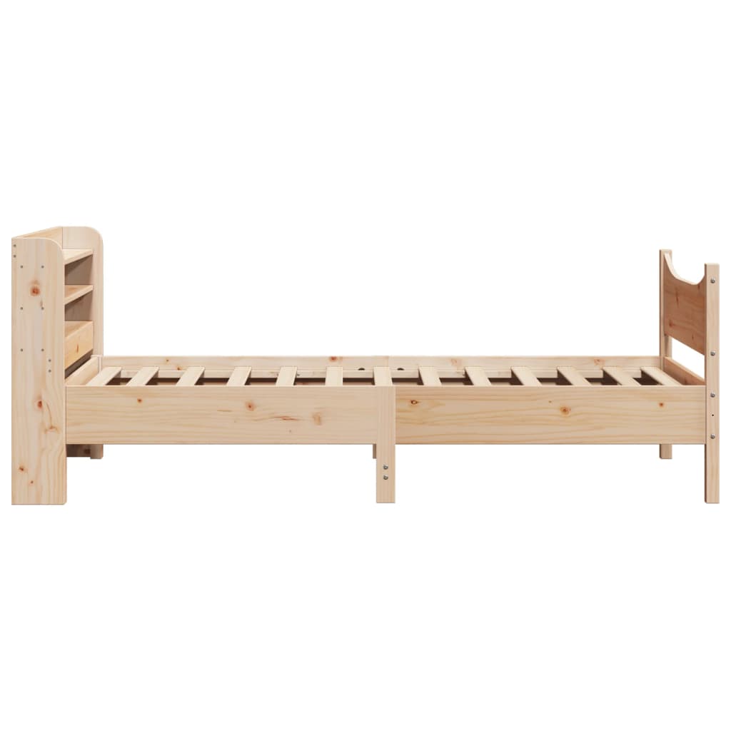 Okvir kreveta s uzglavljem 75x190 cm od borovine