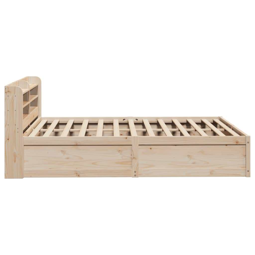 Okvir za krevet s uzglavljem 135 x 190 cm od masivne borovine
