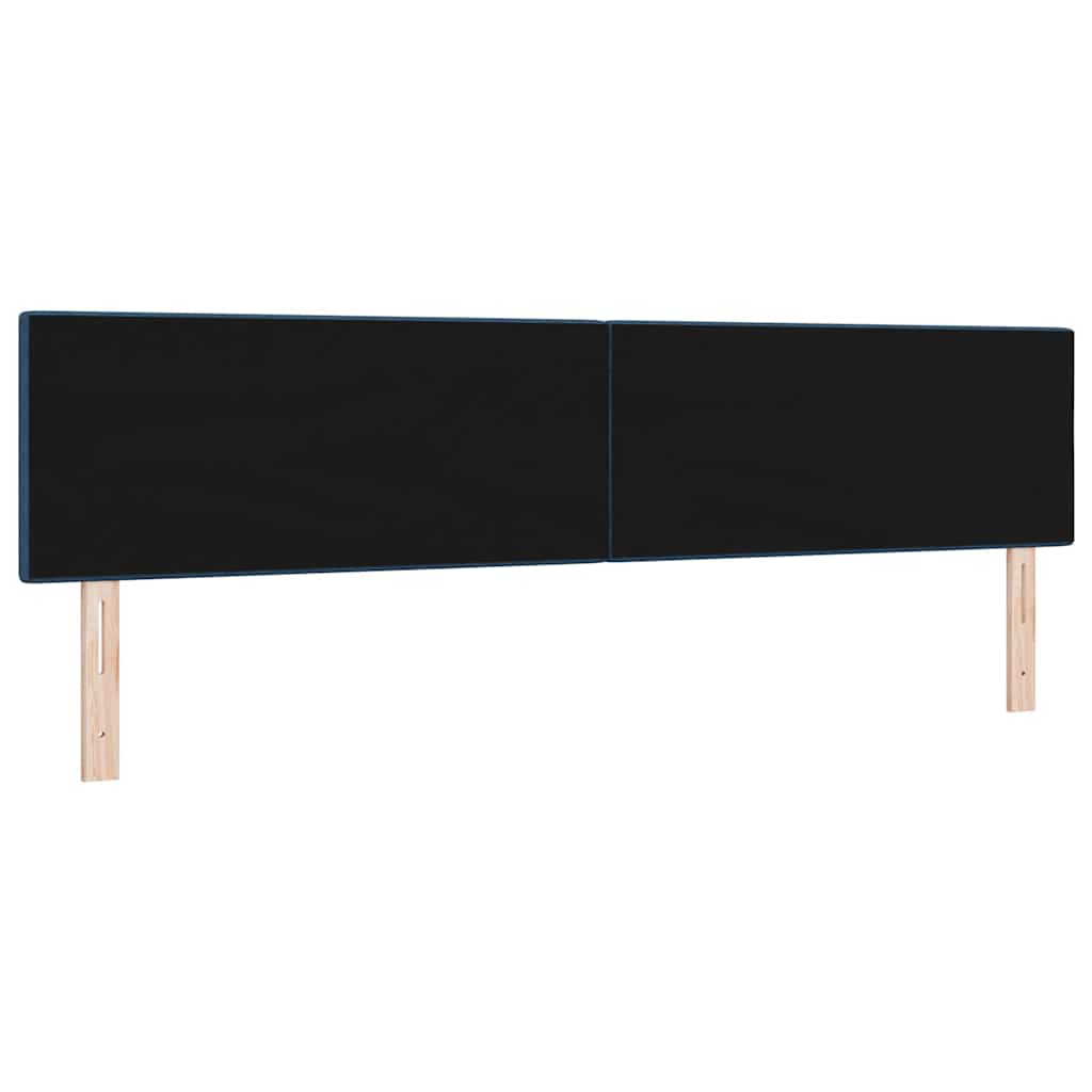 LED glava kreveta s LED trakama Plava 200 cm tkanina
