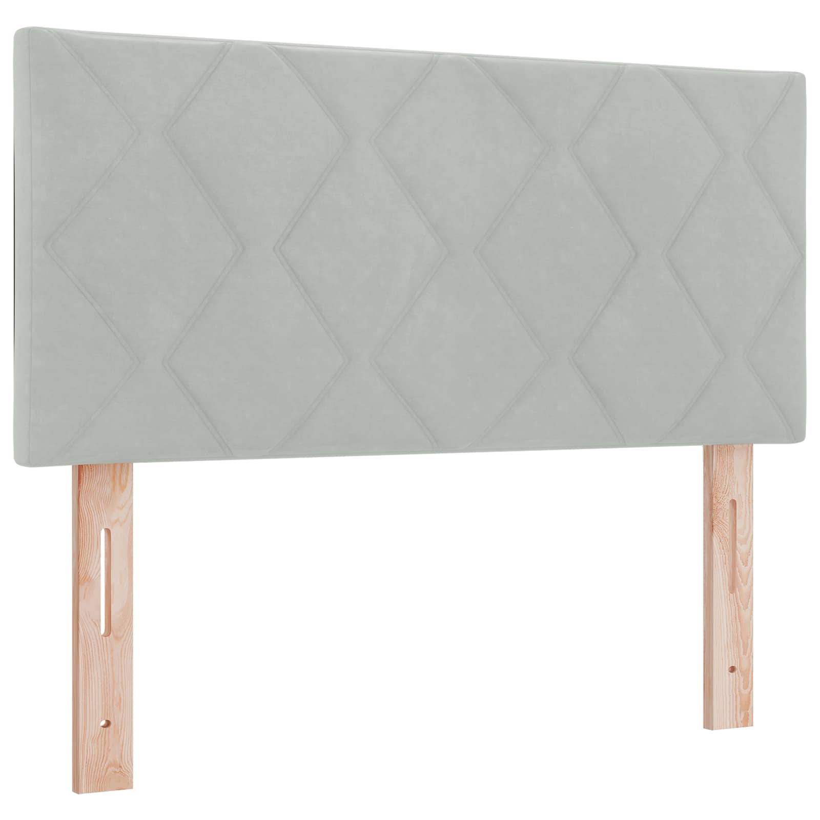 LED glava kreveta Svijetlo siva 90 cm Baršun