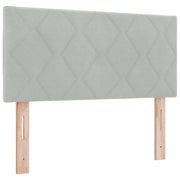 LED glava kreveta Svijetlo siva 90 cm Baršun