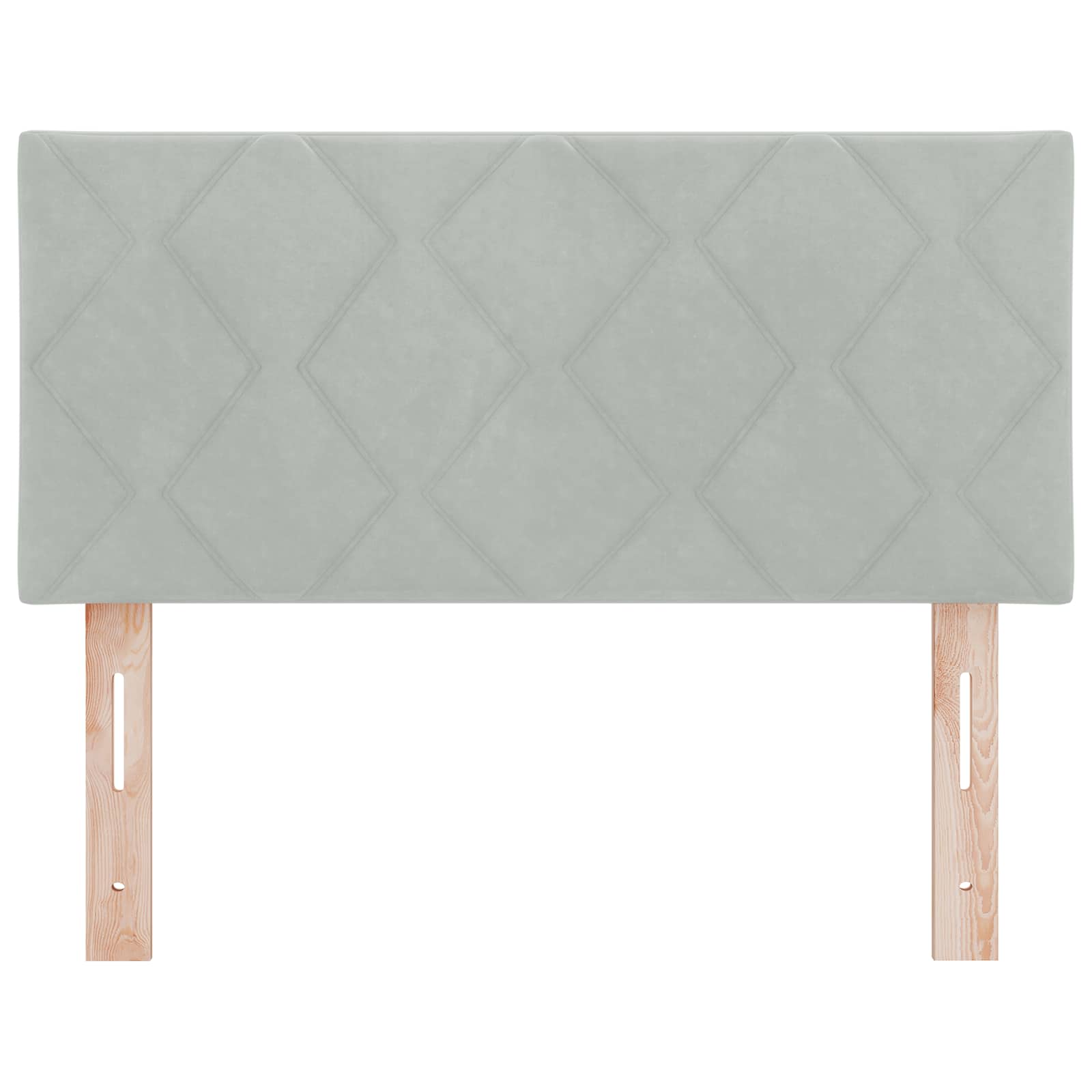 LED glava kreveta Svijetlo siva 90 cm Baršun
