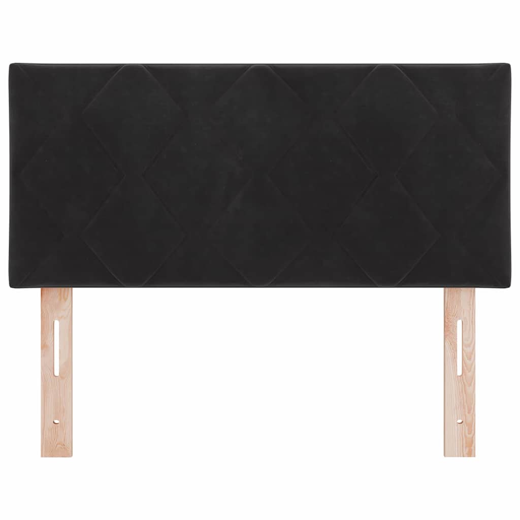 LED glava kreveta Crna 100 cm Baršun