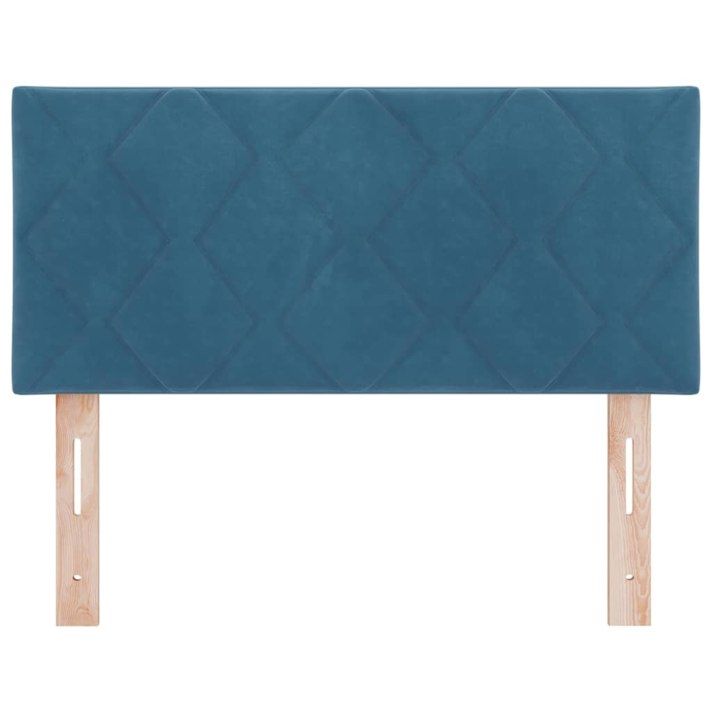 LED glava kreveta Tamno plava 100 cm Baršun