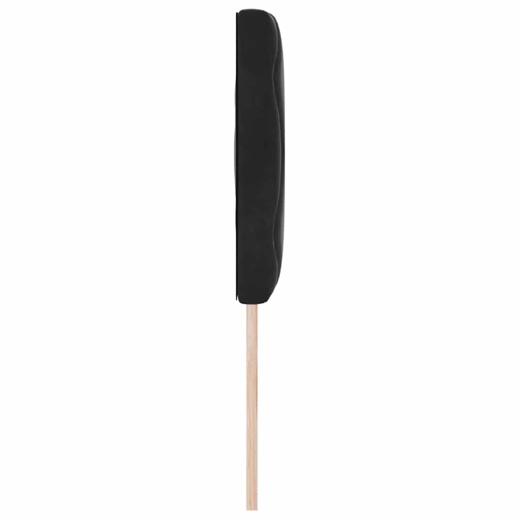 LED glava kreveta Crna 144 cm Baršun