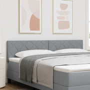 LED glava kreveta Svijetlo siva 180 cm tkanina