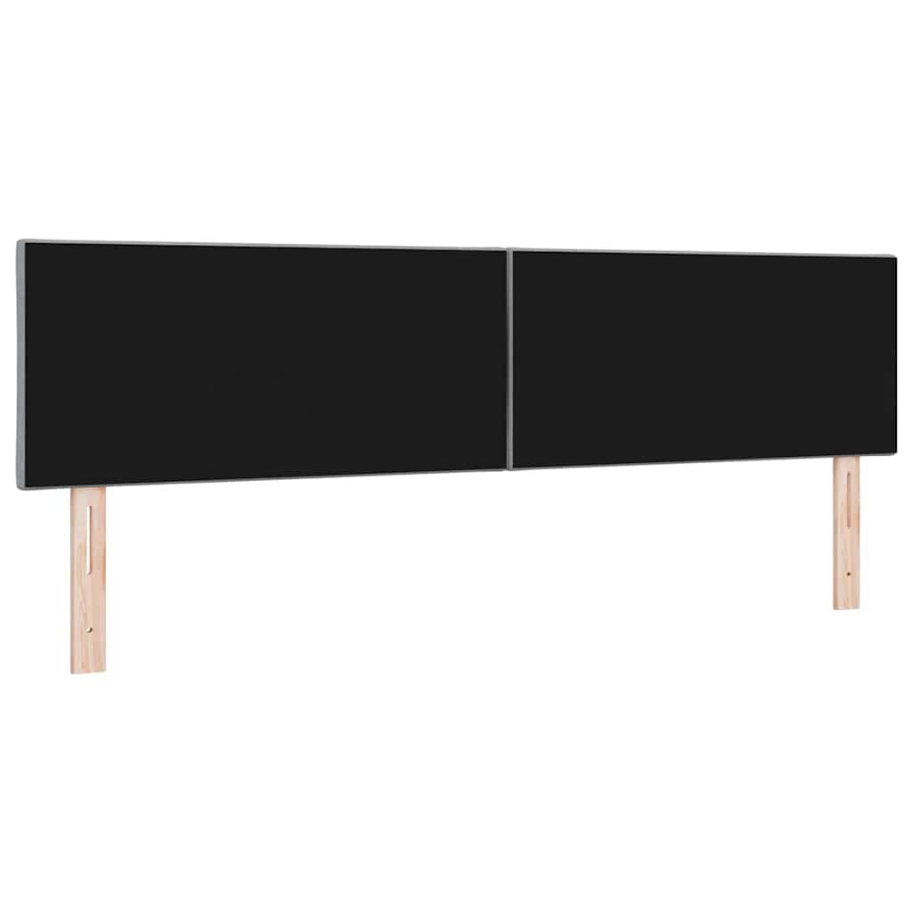 LED glava kreveta Svijetlo siva 180 cm tkanina
