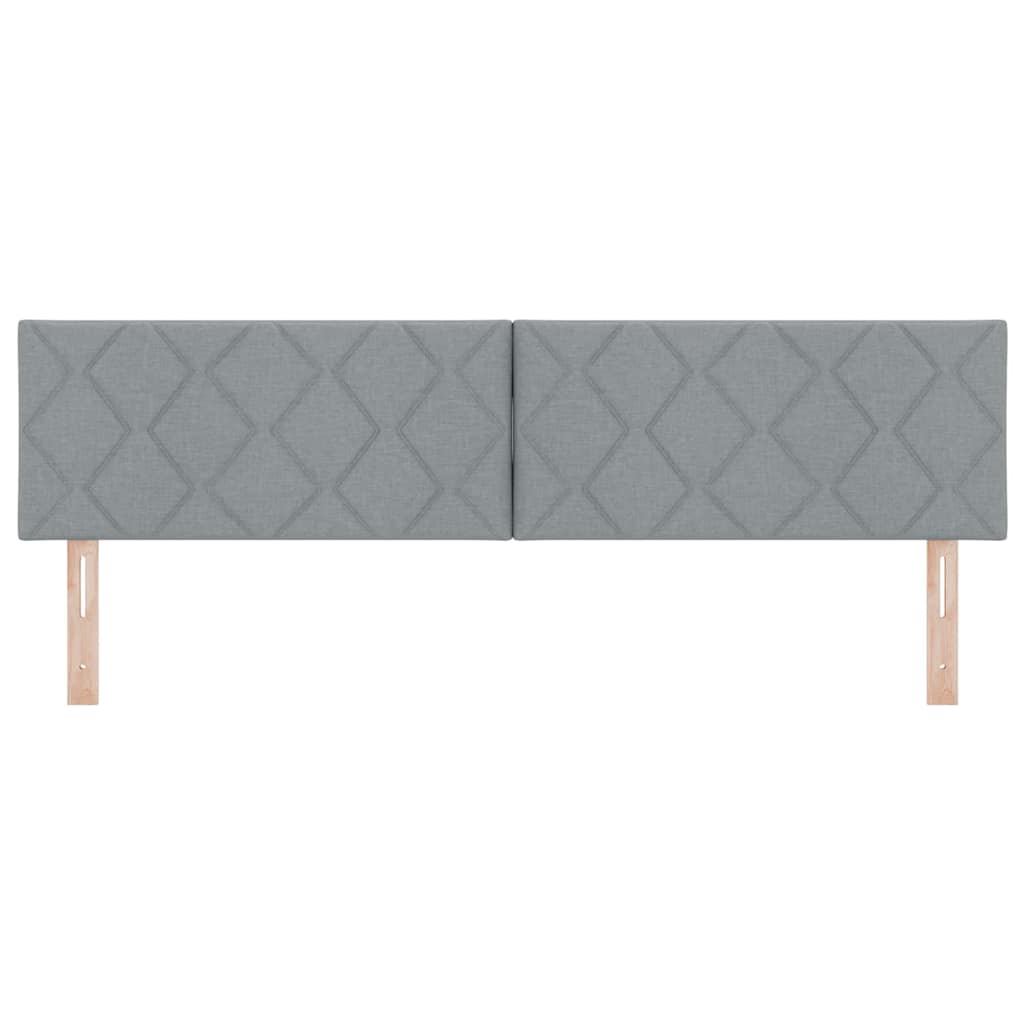 LED glava kreveta Svijetlo siva 180 cm tkanina