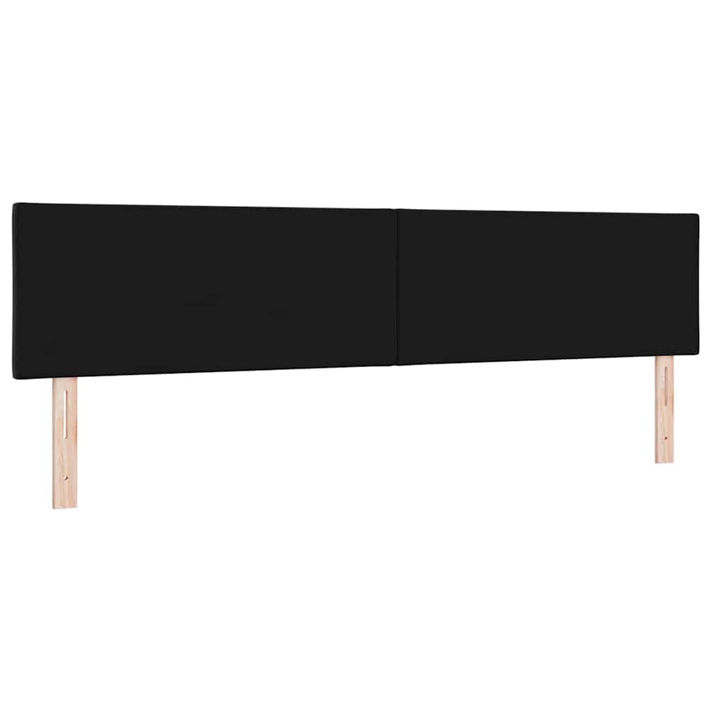 LED glava kreveta Crna 200 cm Baršun
