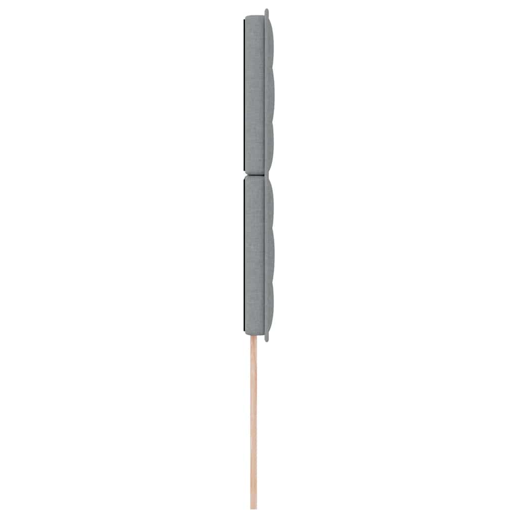 LED glava kreveta s LED trakama Svijetlo siva 90 cm tkanina